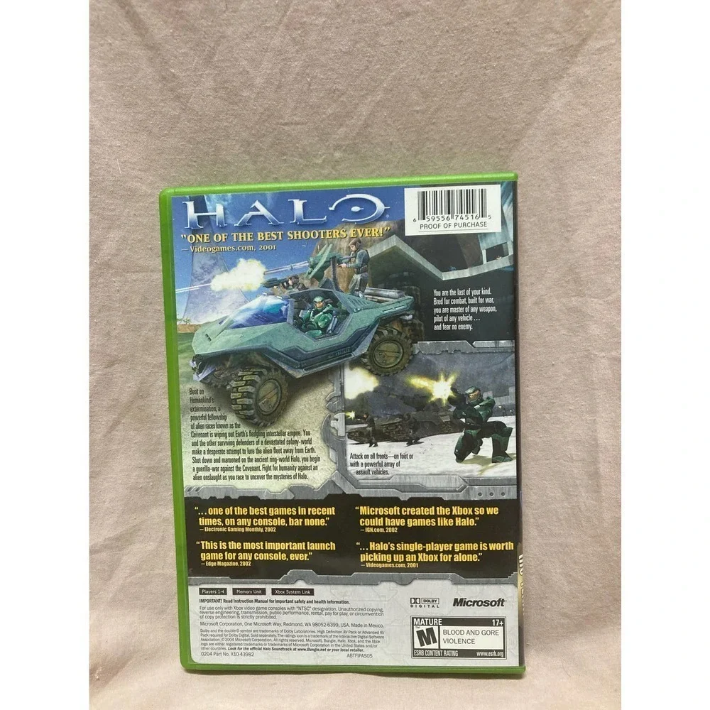 𝅺halo: Combat Evolved (Microsoft Xbox, 2001) CIB